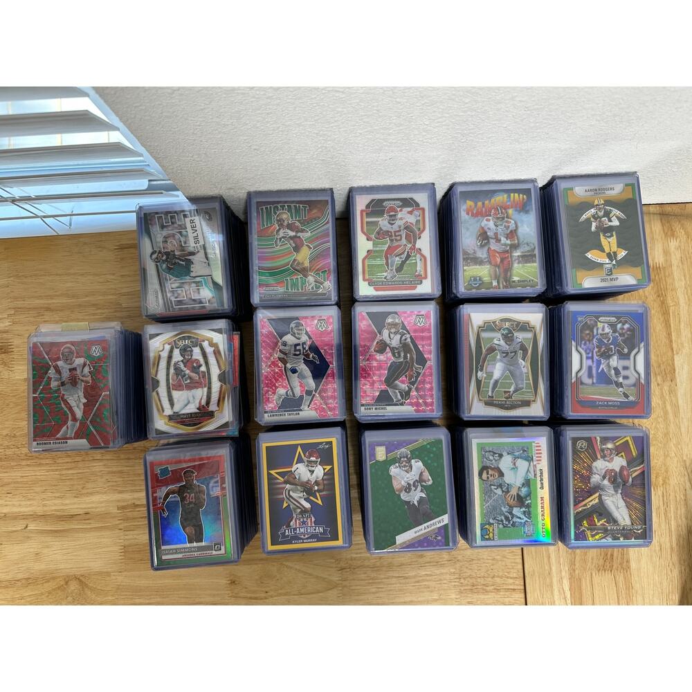 Lot of 800+ Football Cards Vets & RC Prizms Parallels Inserts